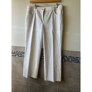 St. JOHN Collection Cream Cotton Lycra Blend Jeans SZ 12 Made in USA NWOT